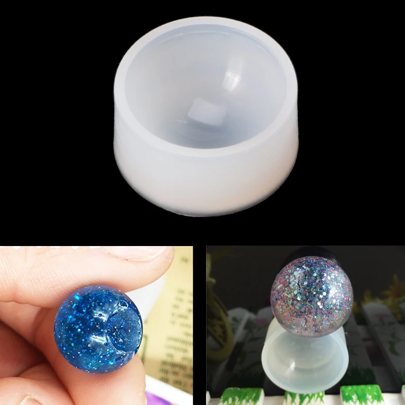 

Jewelry Transparent Round Mould Mold Spherical Time Gemstone Pendant Silicone Resin Making DIY Craft Tools