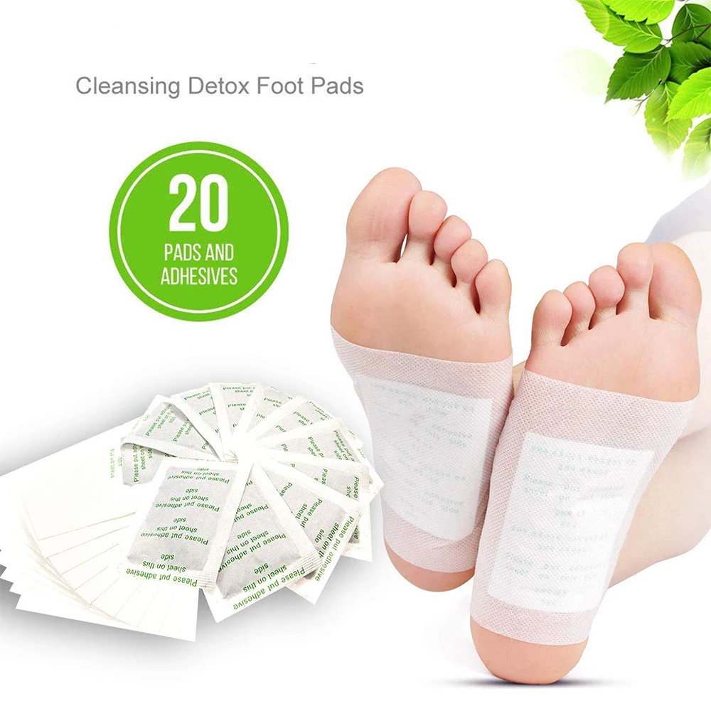 

Detox Foot Patches Bamboo Foot Pads Plant Based Foot Care 20pcs=(10pcs Patches+10pcs Adhesives)