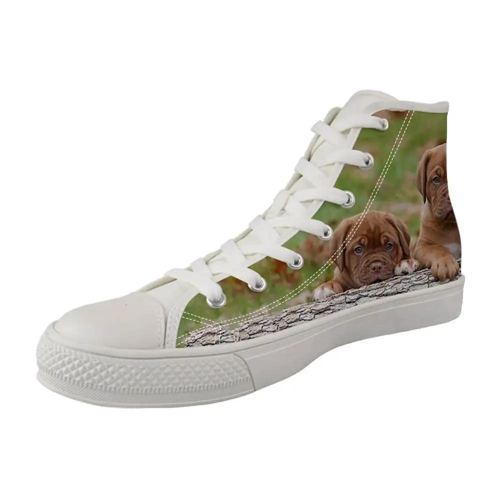 

ELVISWORDS Little Dog Vulcanized Shoes Outdoor Pug Dog Trends Cute Animal Trainer Running Fashion Shoes for Men and Women