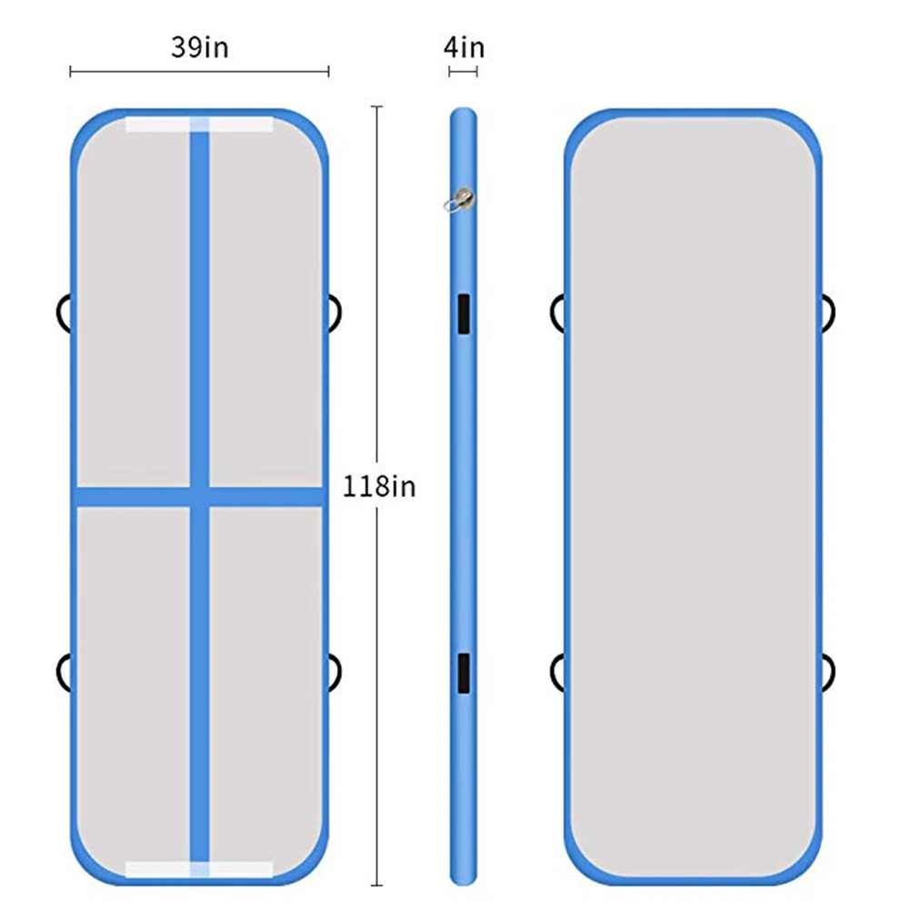 المبيعات الساخنة (4m5m10m) * 2 m * 0.2 m التمارين الرياضية قابلة للنفخ Airtrack تراجع الهواء المسار الطابق الترامبولين للاستخدام المنزلي/اليوغا/التشجيع