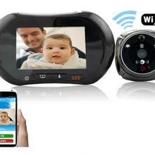 XINSILU товар Встроенный Li-battery Wifi цифровой глазок двери просмотра, поддержка видео чата, запись видео и фото захвата на открытом воздухе