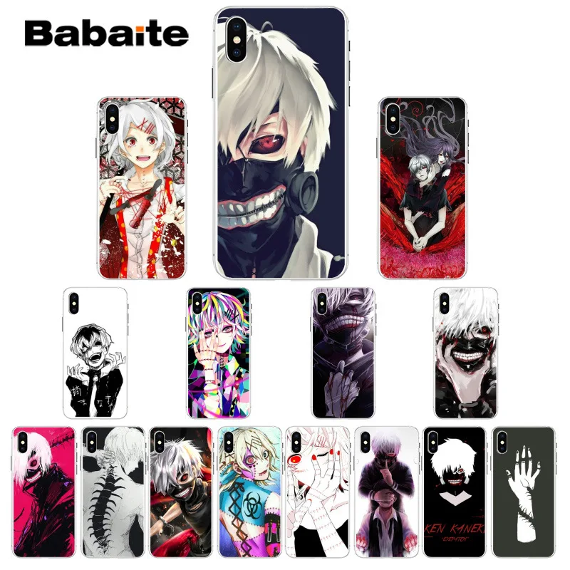 

Babaite Japanese anime Tokyo Ghoul Phone Case Cover for iPhone X XS MAX 6 6S 7 7plus 8 8Plus 5 5S XR