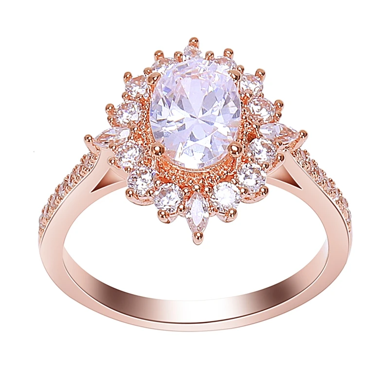Vintage Crystal Rings For Women Magic Mirror Retro With Gold Finger Ring Female Wedding Jewelry R3 | Украшения и аксессуары