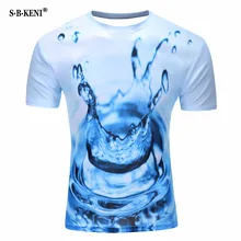 2018 Water Drop Mobile 3D Print Short Sleeves Men t shirt Harajuku Summer Groot Men tshirt Tops Plus Size shirt SBKENI(China)