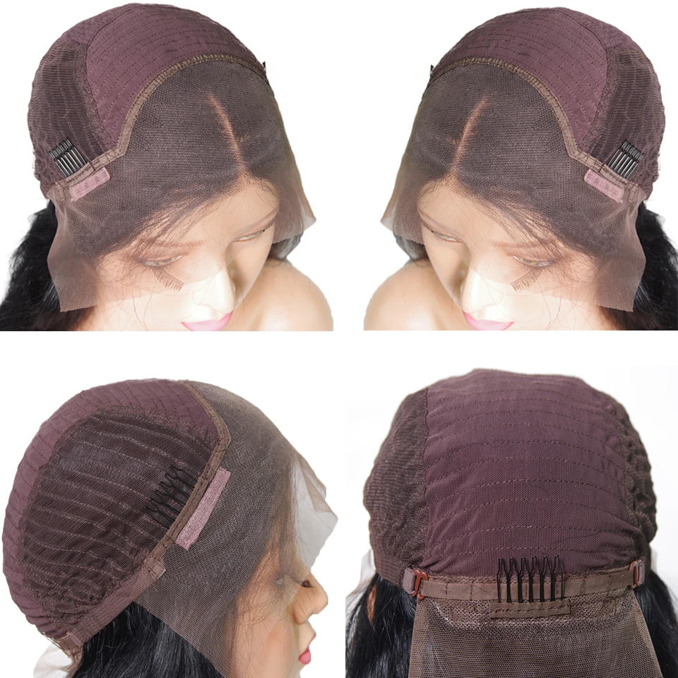 Причёска Боб с прямыми волосами стрижка кружева парики с боковой частью перуанские прямые волосы кружева передние человеческие волосы парик для женщин отбеленные узлы