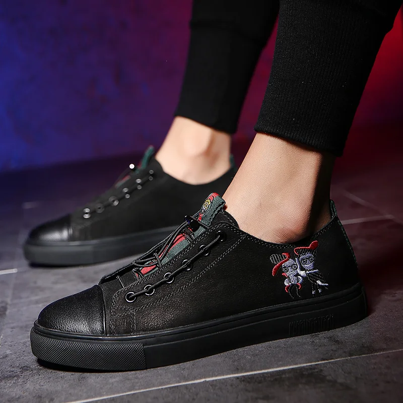 

2019 genuine Leather Men Shoes lace up Hecrafted Fashion Comfortable Men Casual Shoes spring autumn brand shoes for men p4