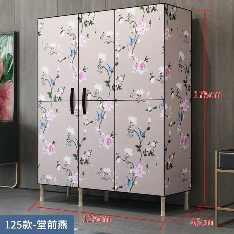 Simple wardrobe fabric storage cabinet storage cabinet wardrobe home simple modern economical cloth cabinet - Цвет: ml7