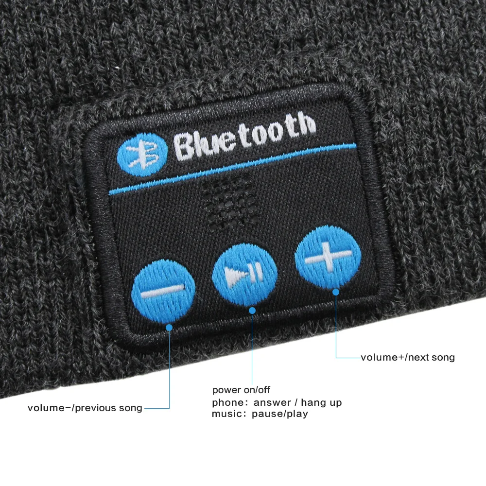 Wireless Bluetooth Sleep Headphone Hat With Mic Headset for iPhone Xiaomi Bluetooth Headset Soft Warm Sports Bluetooth Headphone