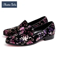 Новинка; мужские замшевые туфли на плоской подошве; вечерние свадебные Лоферы ручной работы с цветочным узором; итальянские модельные туфли; модные туфли; большие размеры