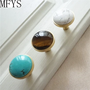 

Brass Drawer Knobs White Turquoise Dresser Pulls Knobs Kitchen Cabinet Handles Door Knobs Handles Cupboard Furniture Hardware