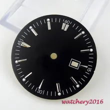 34,8 мм черное окно с датой набора Калибр ETA 2836 Mingzhu 2813 4813 move Мужские t часы циферблат