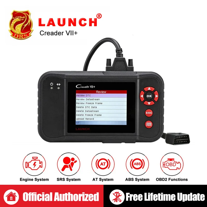 

100% Original LAUNCH Creader Professional 123 Auto Code Reader Launch CRP123 Equal to CReader VII+ CRP 123 Update via internet