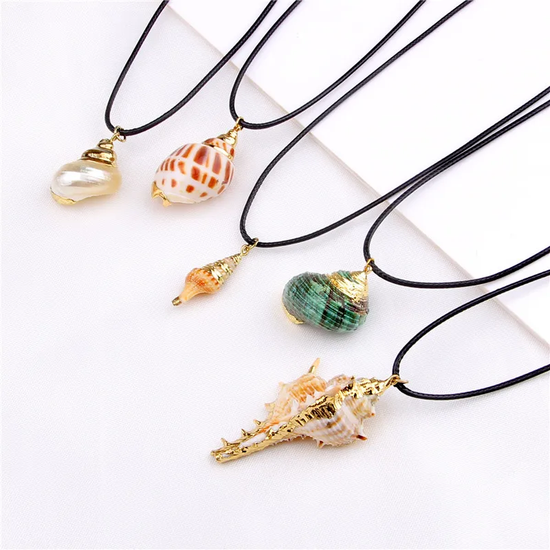 

Vinswet Boho Conch Sea Shell Necklace Hawaii Beach Summer Necklace Ocean Seashell Pendant For Women Cowrie Shell Jewelry Wedding