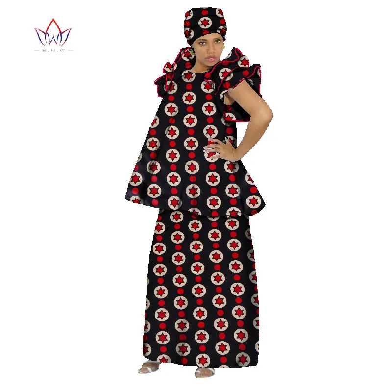 Африканская юбка наборы для Женщин Дашики элегантная африканская одежда укороченный топ и юбка наборы традиционная африканская одежда WY073