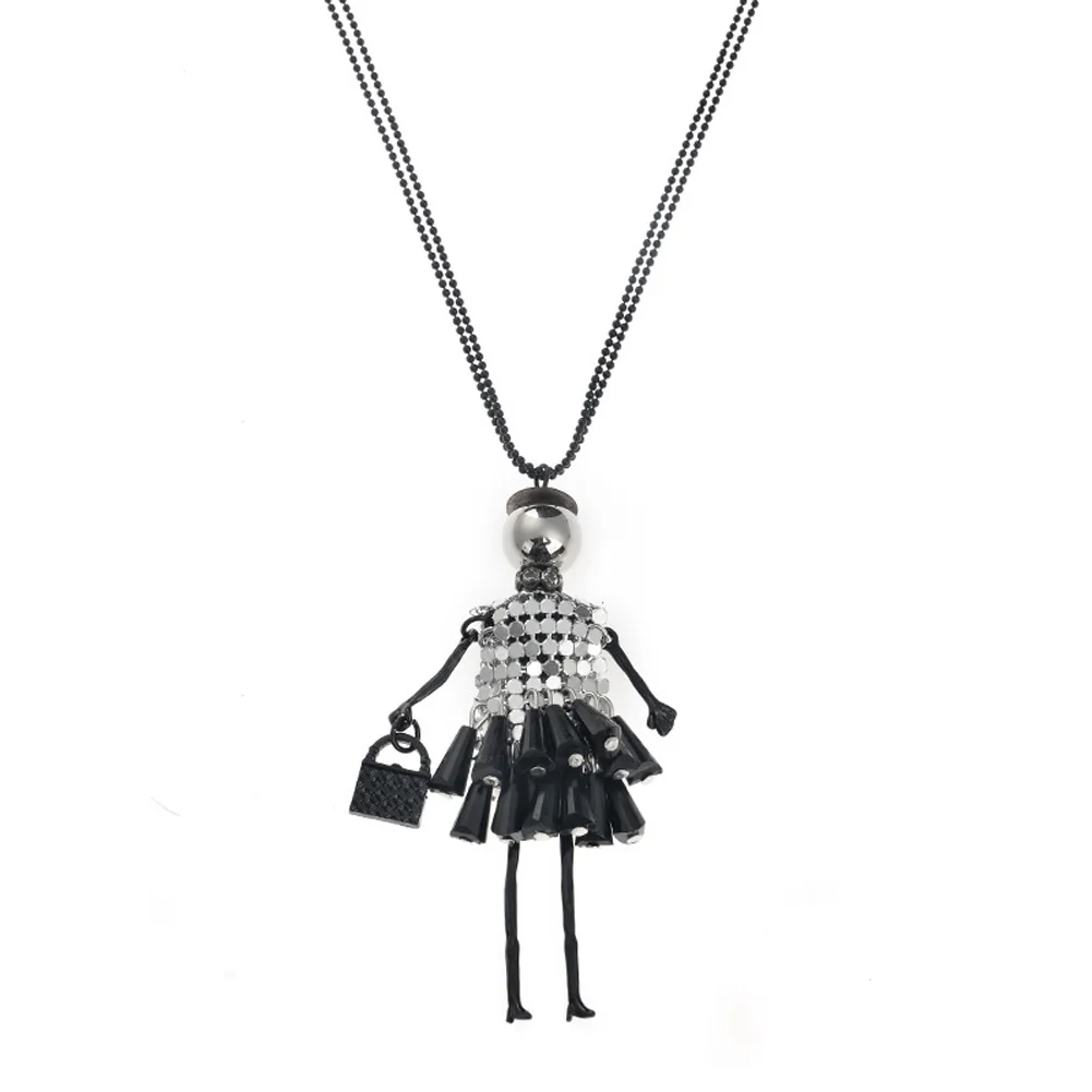 

2019 New Fashion Doll Pendant Necklaces & Pendants Maxi collares Women collier Long Necklace Women Girl Gift