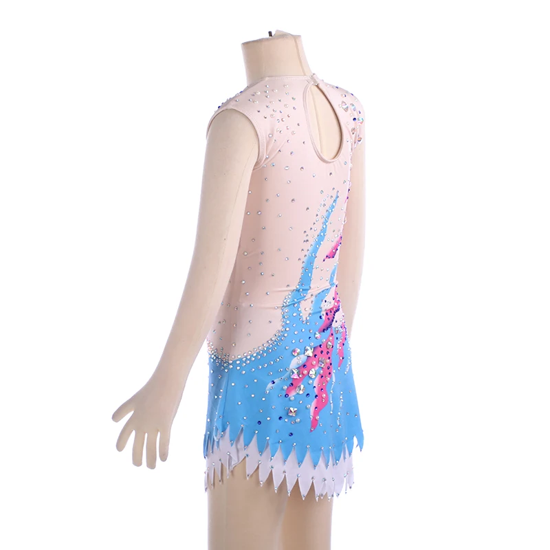 Носиная Ритмическая гимнастка представление фигурное катание платье Индивидуальные соревнования льда юбки для конькобежцев для девочек женщин детей Patinaje