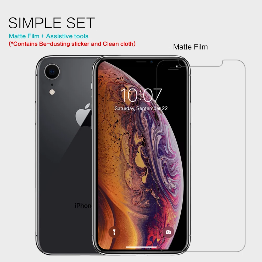 Протектор экрана для iPhone XR Nillkin прозрачная/матовая мягкая пластиковая пленка для iPhone XR 6,1''