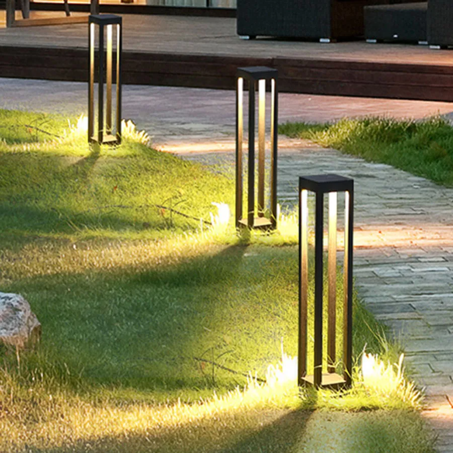 BEIAIDI 10 Вт открытый сад пост Газон Свет Водонепроницаемый светодиодный пейзаж газон лампа Вилла парк шлюз забор внутренний световой столб