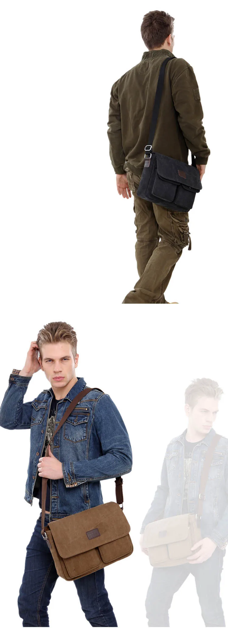 de Homens de Negócios de Moda Crossbody Bag Bolsa de Viagem