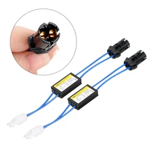 Leepee ocb carro resistor de carga led decodificador t10 12v 2 pces luzes do carro sem erro canbus cabo de aviso cancelador decodificador