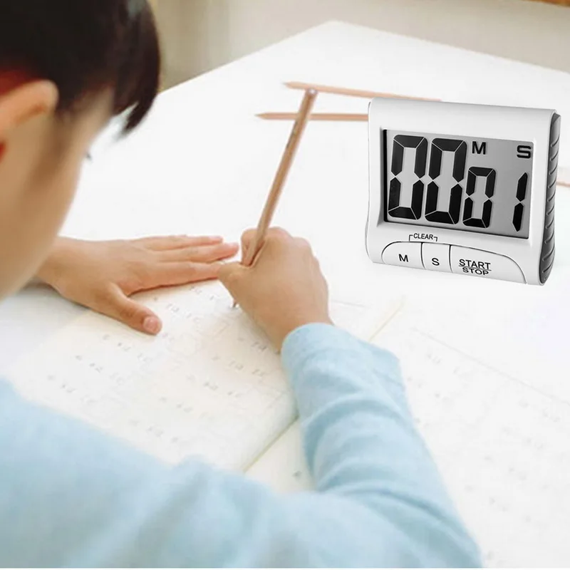 

1Pcs Kitchen Timer Portable Digital Cooking Clock With Count Up And Countdown Memory Function Large LCD Display Smart Clock