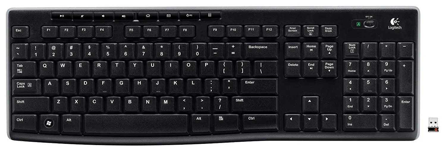 Беспроводная клавиатура Logitech K270 с широким диапазоном беспроводной|Клавиатуры| |