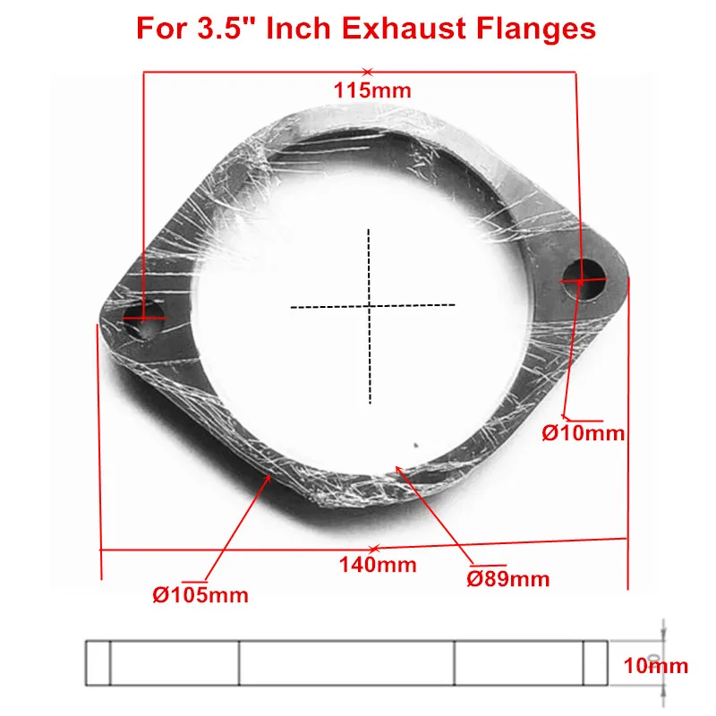 2.5" Catback Exhaust Header Down Pipe Manifold Collector Flange Gasket 2 Bolt 2.5" Catback Exhaust Header Down Pipe Manifold Collector Flange Gasket 2 Bolt
