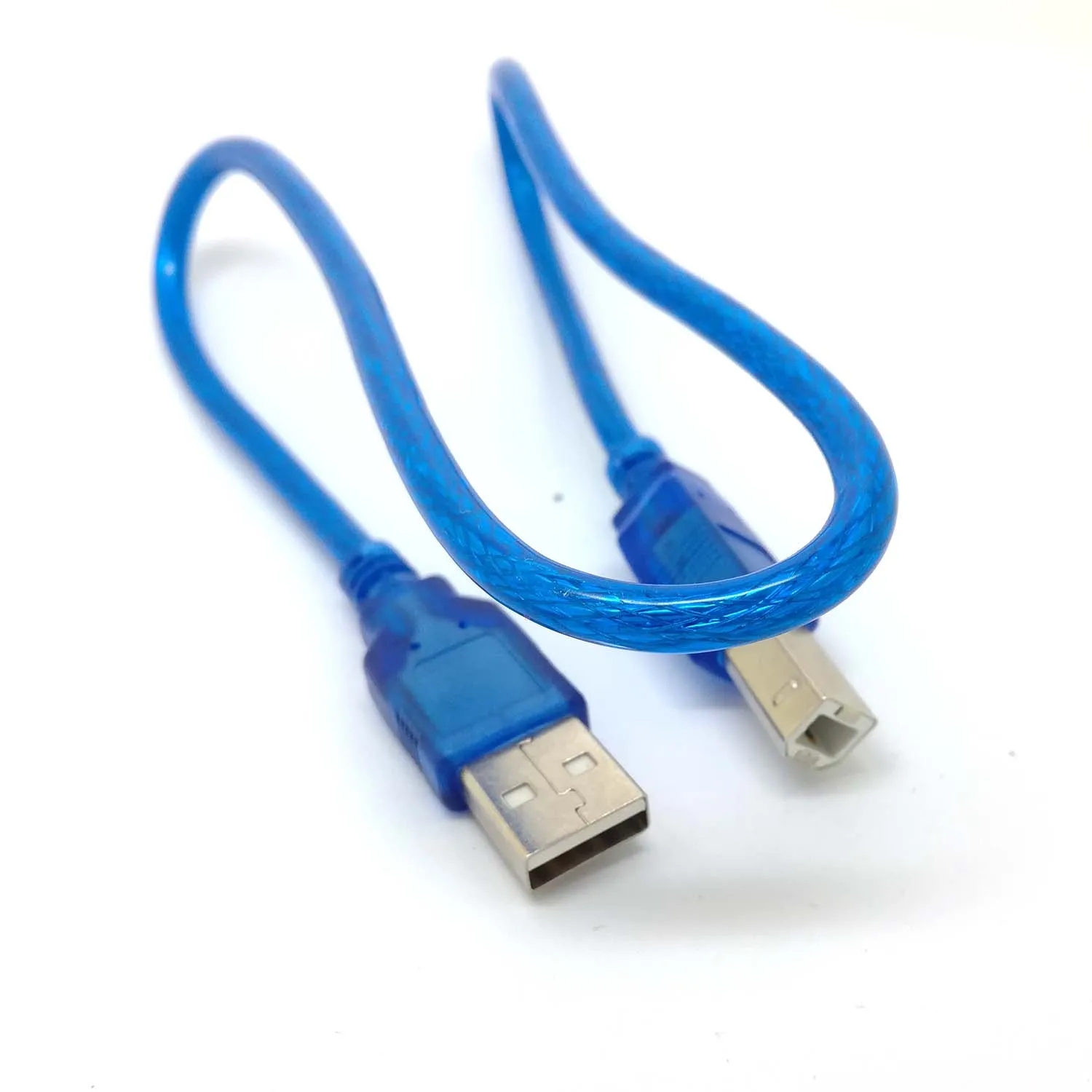 2,0 футов 50 см синий короткий USB Высокоскоростной A до B Мужской кабель для Canon Brother samsung Hp Epson кабель для принтера