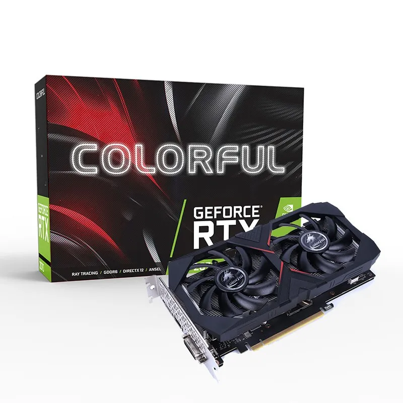 Цветная видеокарта GeForce RTX 2060 GAMING GT V2 Nvidia 6G GDDR6 игровая 1365 1680 МГц PCI E 3 0 HDMI для игр на