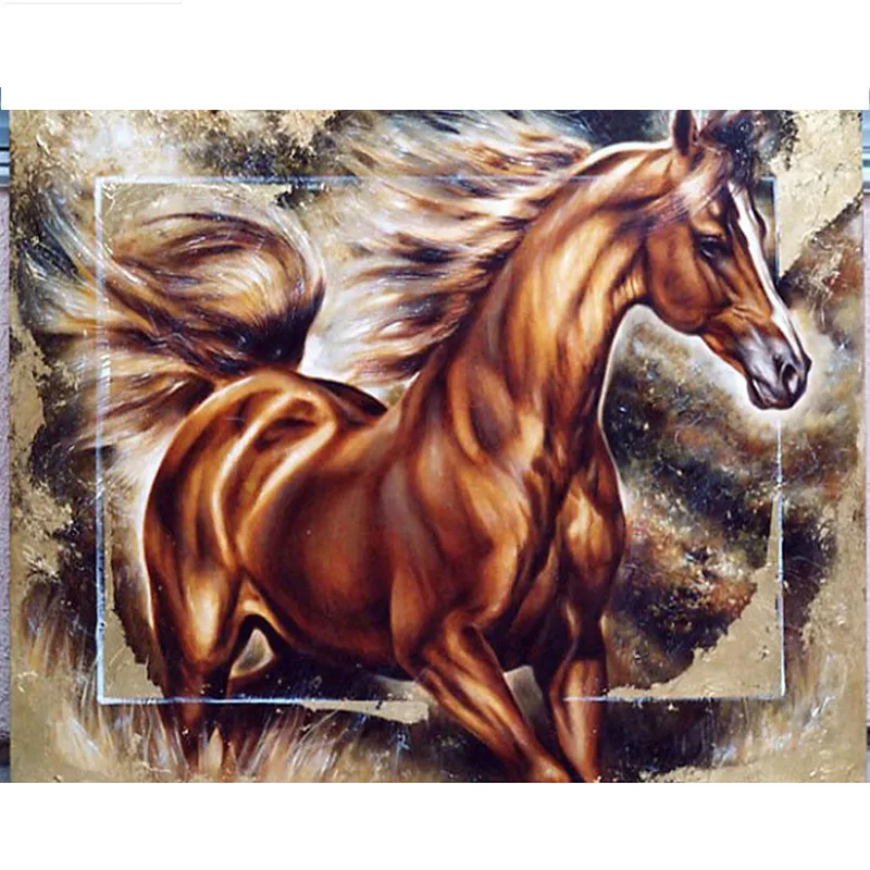 5D DIY Diamond painting wild horse Full square/Round embroidery Cross Stitch Rhinestone Mosaic decor NX | Дом и сад