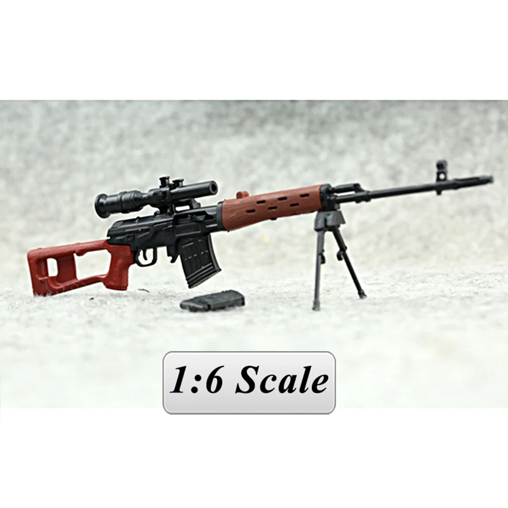 

SVD Sniper Rifle Weapon Model Gun For 1/6 Scale 12" Action Figure 1:6 Model For 1/100 MG Bandai Gundam Models Can Use Kids Toys