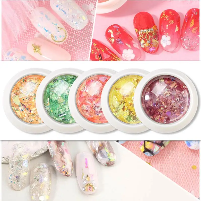 

Nail Art Decoration Fine Chunky Holographic Glitter Chrome Dipping Powder Nails polish Irregular Sequins