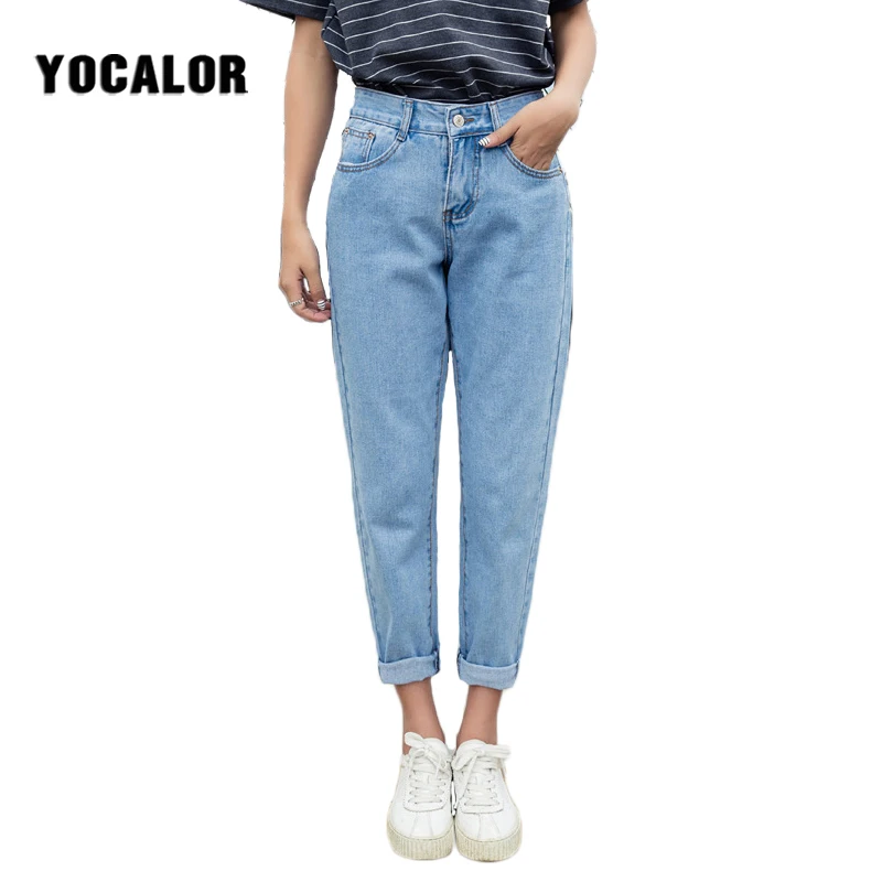 2018 New Slim Pencil Pants Vintage High Waist Jeans Woman