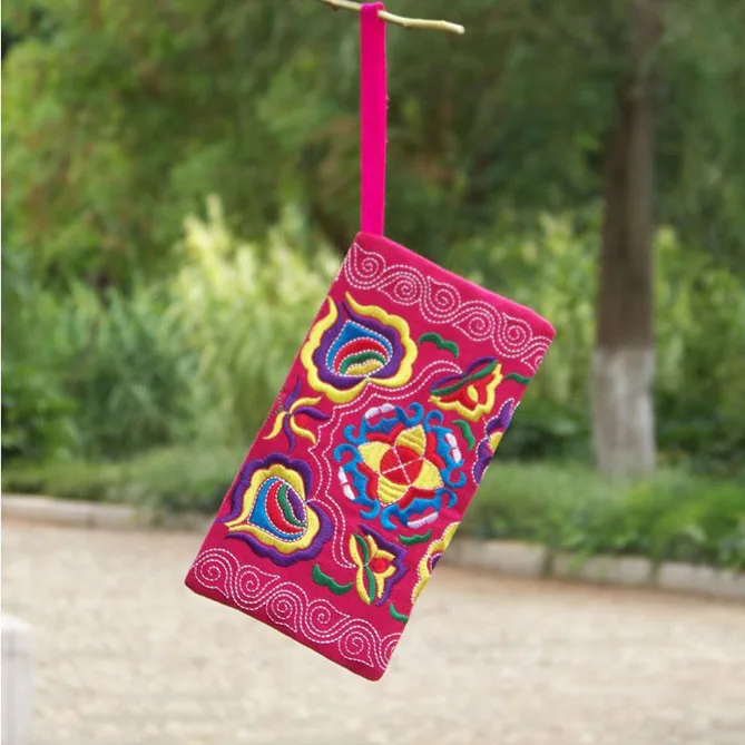 Портмоне Для женщин Этническая ручной расшитая сумка, клатч Винтаж кошелек маленький кошелек на молнии портмоне # H10