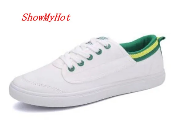 Showmyhot новая тенденция Для мужчин; парусиновая обувь Для мужчин повседневная обувь Демисезонный человека Обувь Zapatillas Hombre Slip-On размеры 39–44