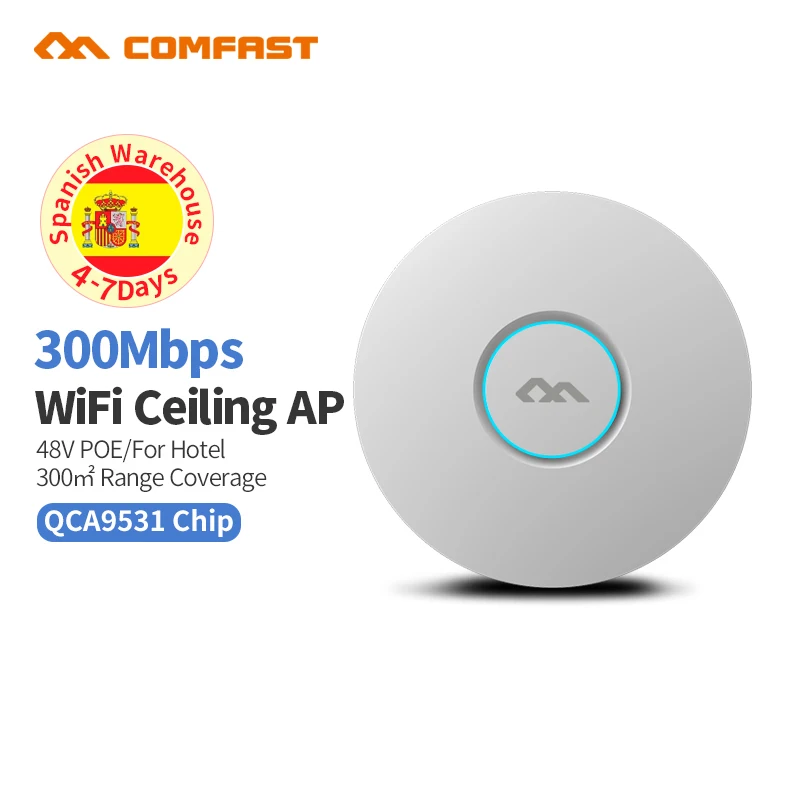 High Quality Wifi Hotspot 802 11b g n 2 4G 300Mbps Ceiling Mount PoE WiFi AP 1