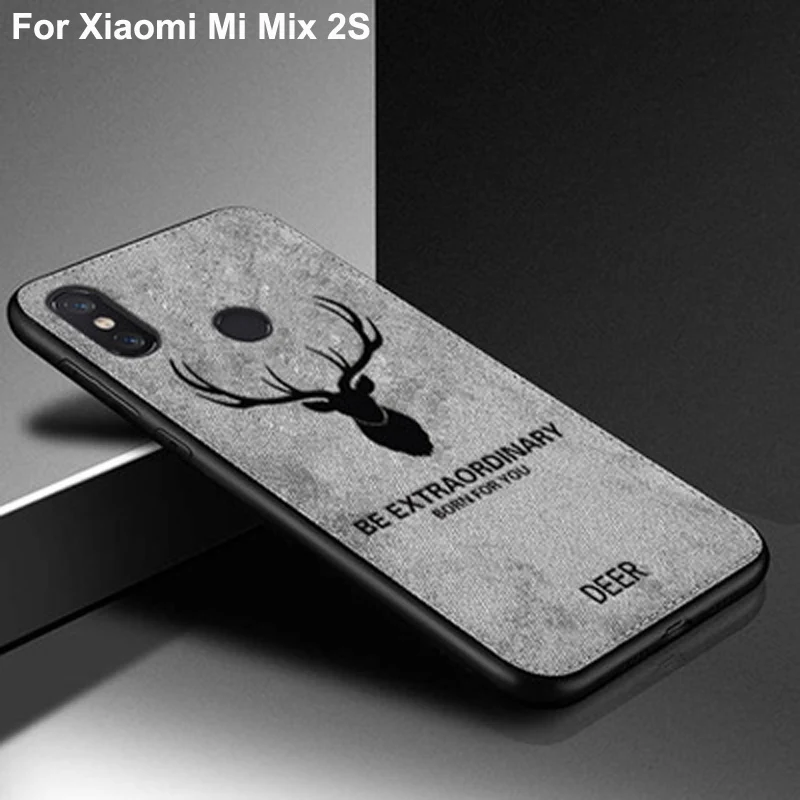 Чехол для Xiaomi Mi Mix 2s чехол мягкая силиконовая рамка тканевые Чехлы mix2s тканевый