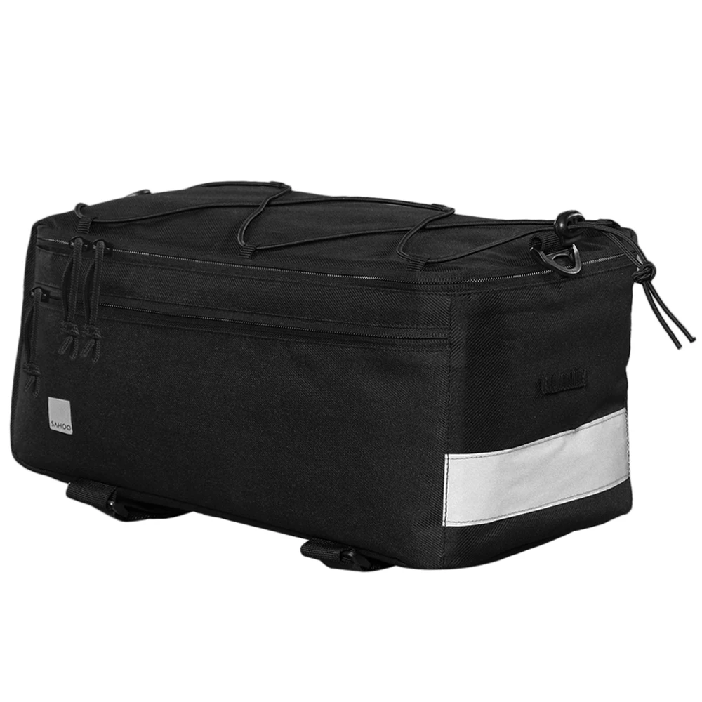 Многофункциональная велосипедная изолированная сумка-холодильник для багажника, велосипедная сумка на заднее сиденье, сумка для багажа, сумка для багажника, Аксессуары для велосипеда - Цвет: Черный