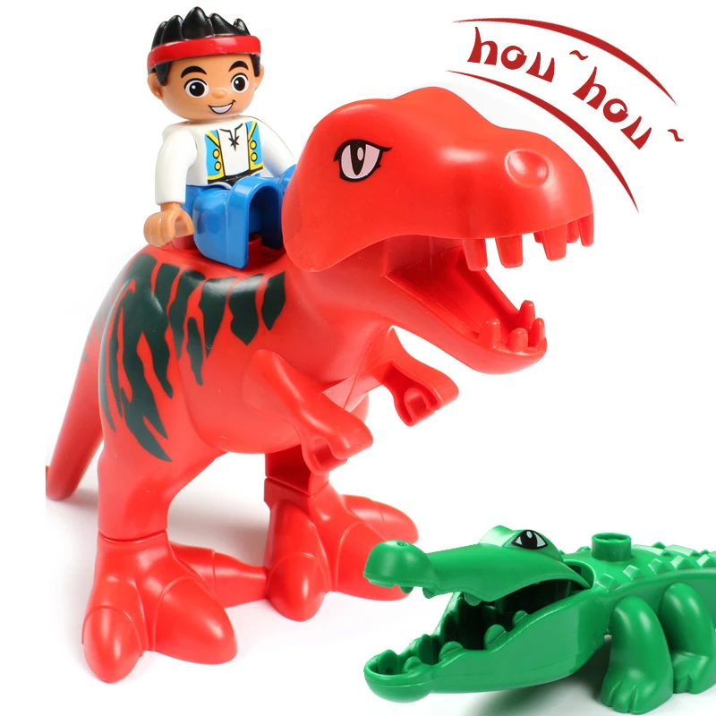 Animal Model Figures Big Building Block Sets Elephant Monkey Dinosaur Horse Kids educational Toys Compatible LegoING For Children Christmas Gifts  (3)