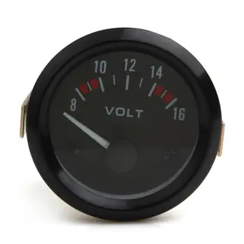 

Universal Black Voltmeter Gauge Meter 8-16V Racing Car 2inch volt Gauge Volts 52mm Car Gauge Instrument
