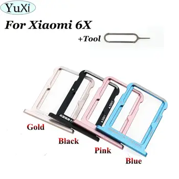 

YuXi Sim Cards Adapters Mi6X MiA2 For Xiaomi Mi A2 6X SIM Card Tray Socket Slot Holder Adapters Phone Replacement Housing Parts