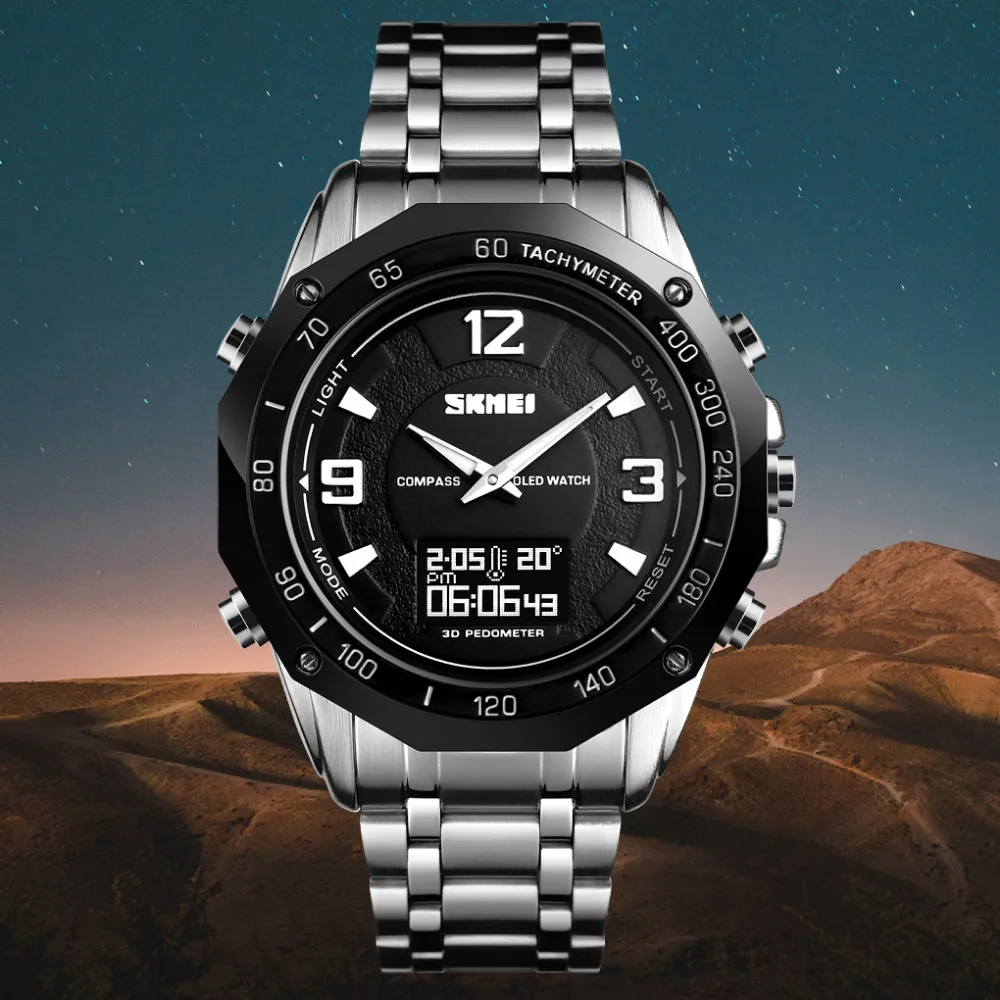 SKMEI часы мужские s часы лучший бренд класса люкс Спортивные кварцевые наручные Мужские Аналоговые цифровые водонепроницаемые военные водонепроницаемые Relogio