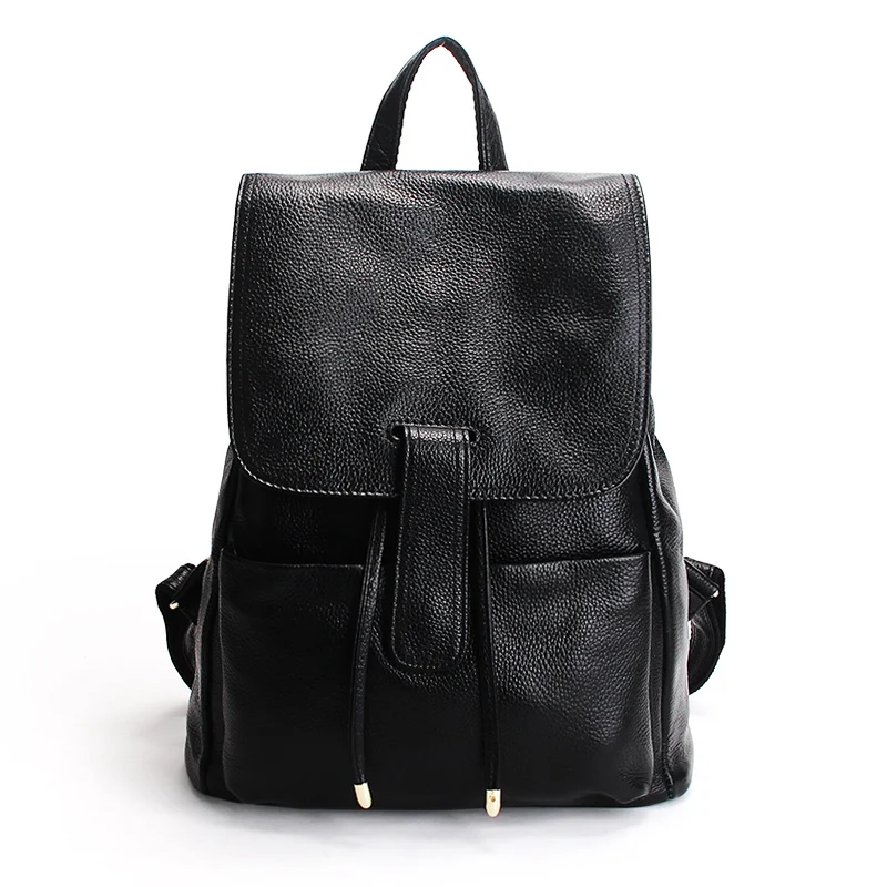 

New 100% Real Genuine Leather Natural Soft Backpacks Top Layer Cowhide Women Backpack Young Girls School Bags Casual Travel bags