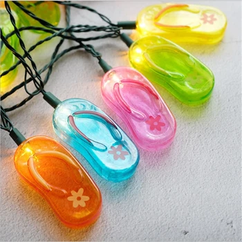 

Lovely Flip Flops LED Light String Vogue Romantic Lanterns Lamp Battery Operated Lighting String for Christmas Festival Decor
