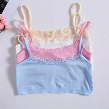 8-14Y Girls Training Bra Young Girls Puberty Teenage Soft Cotton Lace Underwear Kids Bra