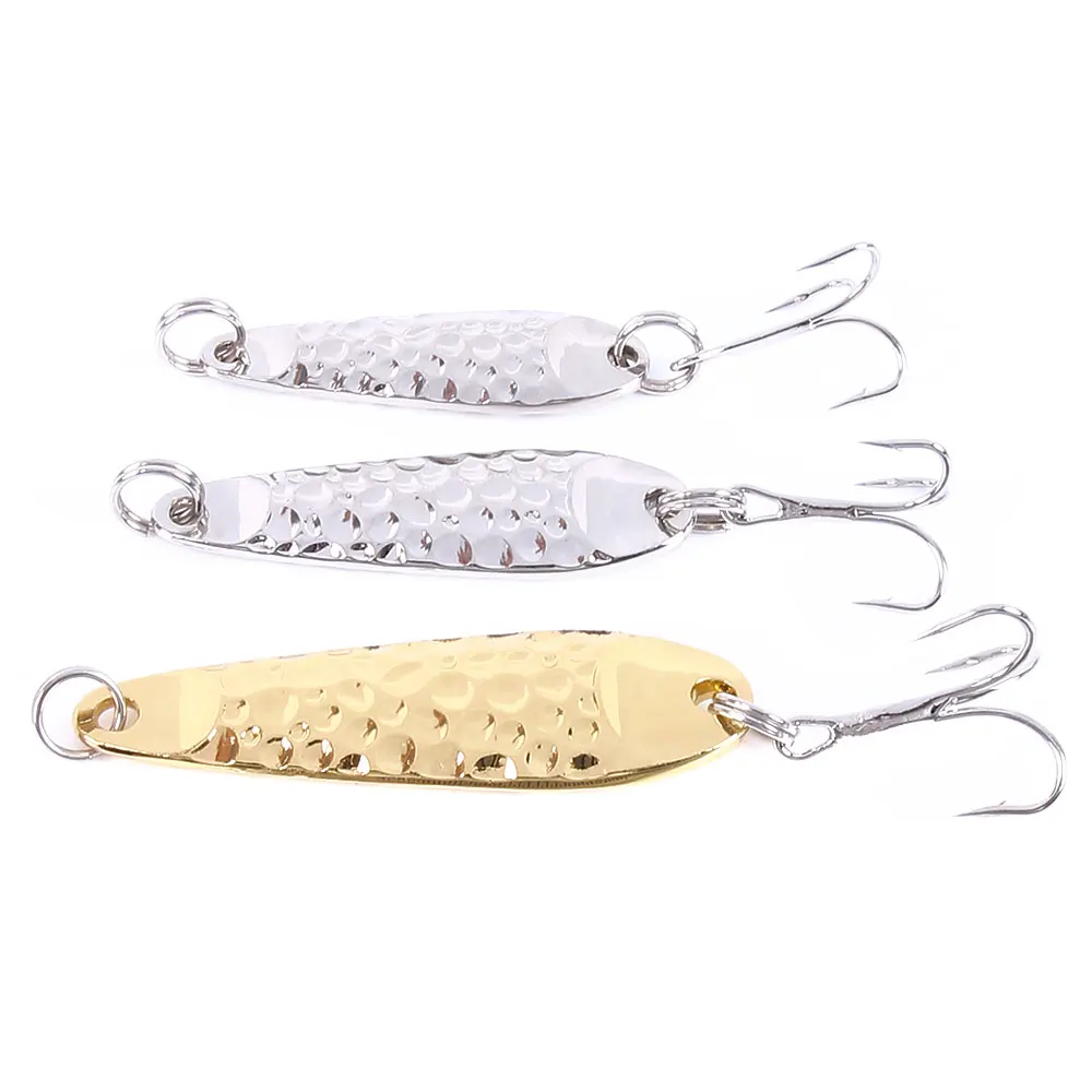 

1Pcs 11g/16.5g/28.5g Sequined Gold/Silver Spoon Lure For Fishing Baits Sea Lures Tool Wobblers Spinner Pike Carp Bait