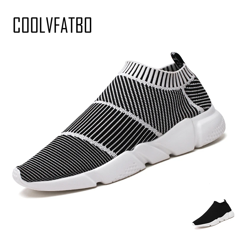 Мужские кроссовки COOLVFATBO легкие с дышащей сеткой на плоской подошве