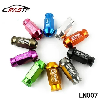Rastp 20 peças d1 spe desempenho corrida roda lug porcas parafuso m12x1.5/1.25 comprimento 50mm alumínio universal RS-LN007