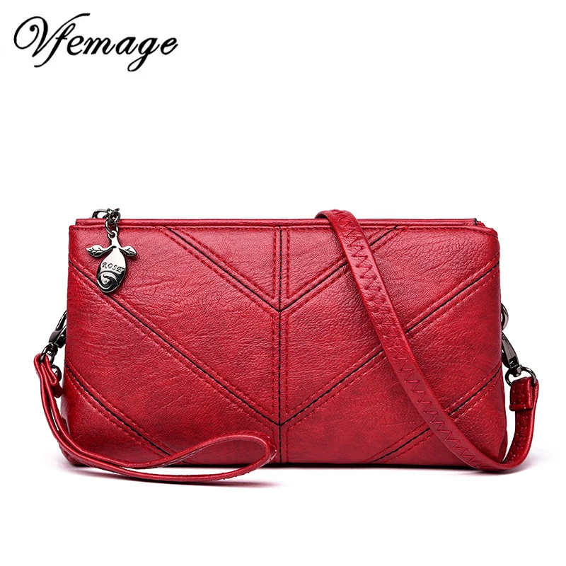 Vfemage جديد حقائب النساء المحفظة 2019 صغيرة Crossbody حقائب للنساء لينة جلدية الكتف حقيبة ساعي الإناث المحافظ مخلب كيس