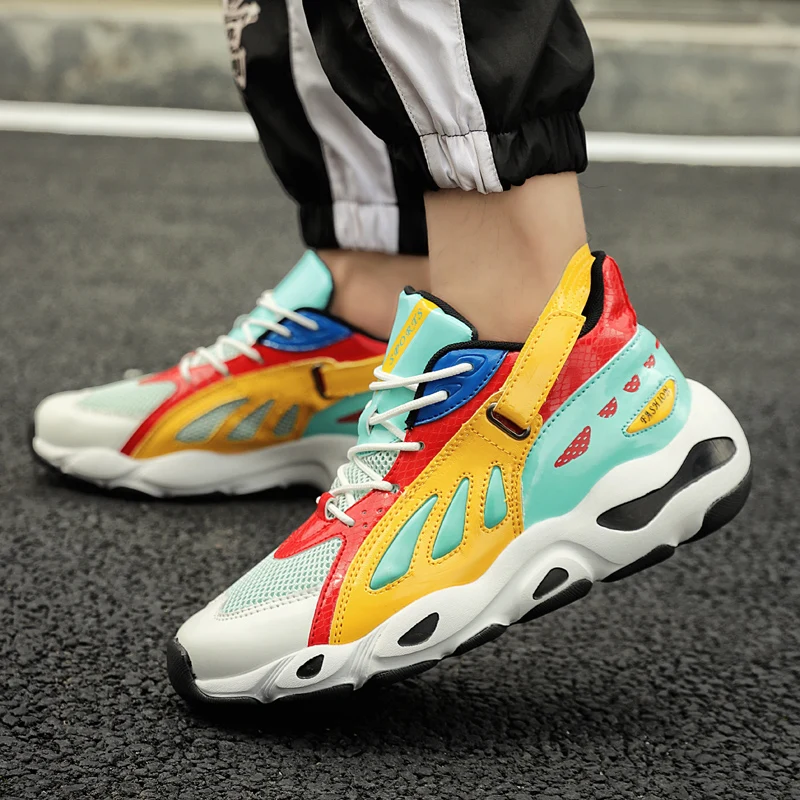 

Men Sneakers Leather Running Shoes For Men Athletic Shoes Outdoor Breathable Sport Shoes Zapatilla Hombre Deporte Walking Shoes